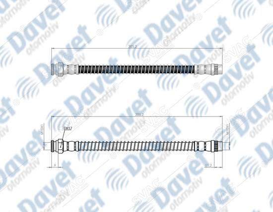 SVAC 600212 Arka Fren Hortumu C2 02->C3 03->  ####